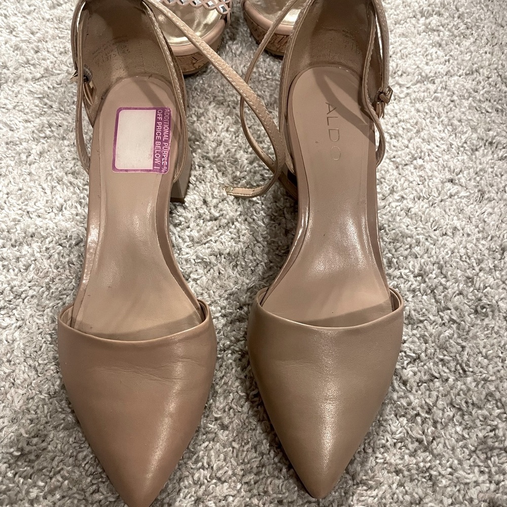 Aldo block heels strappy sandal